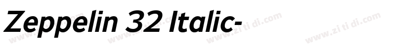 Zeppelin 32 Italic字体转换
